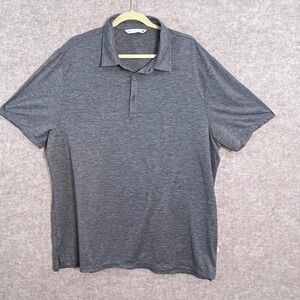 7 Diamonds Gautier Polo Shirt Mens XXL Grey Heathered Short Sleeve Performance